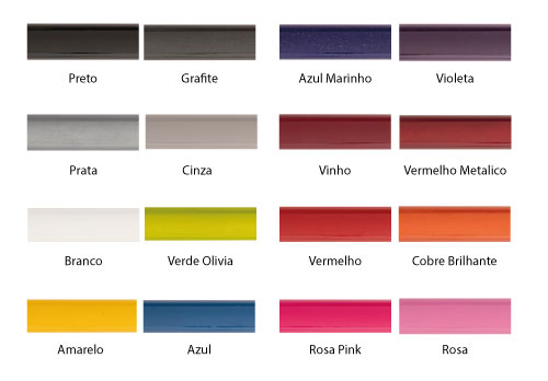 Tabela de Cores em Alumínio, Produtos Ortobras